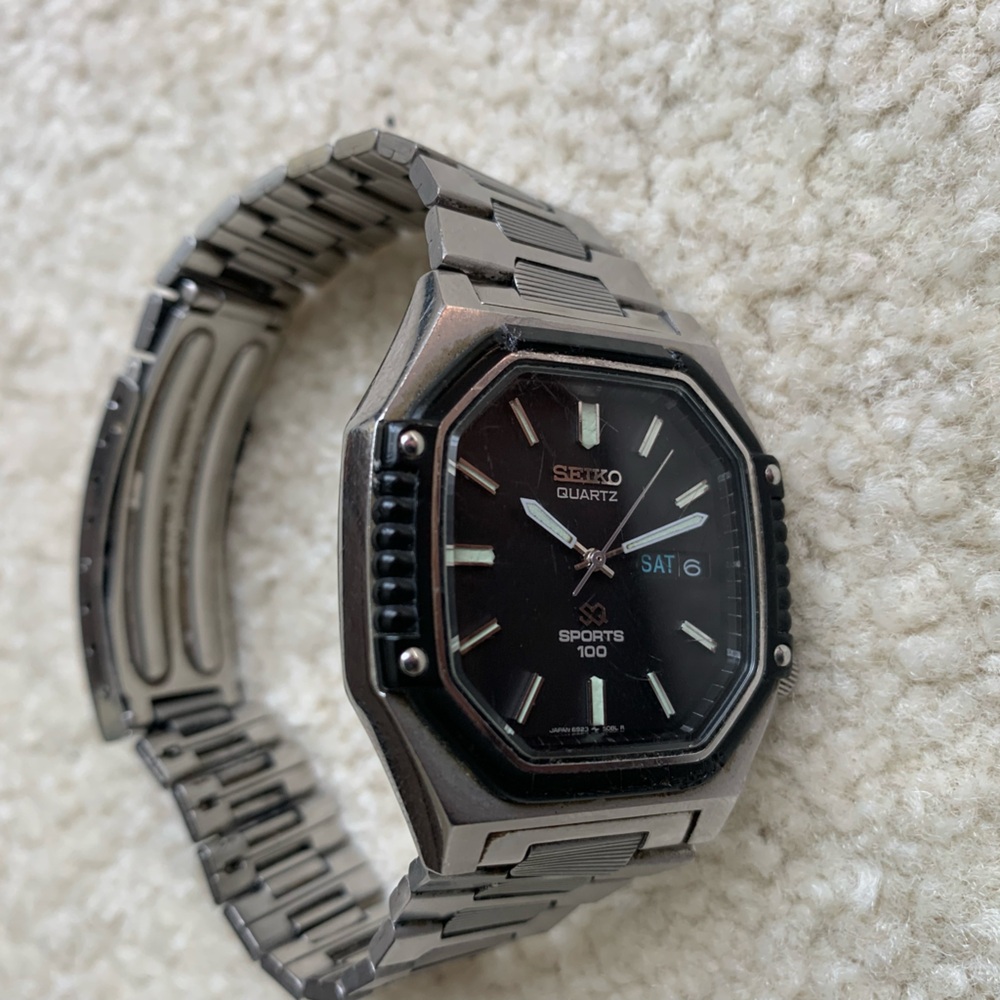 Rare Seiko vintage sports 100 royal oak style quartz men’s watch